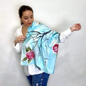 Pañuelo de seda rosal