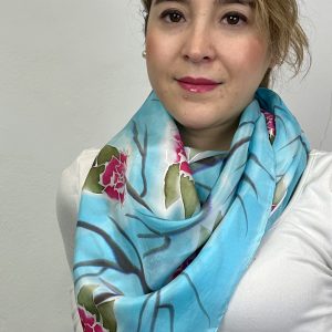 Pañuelo de seda rosal