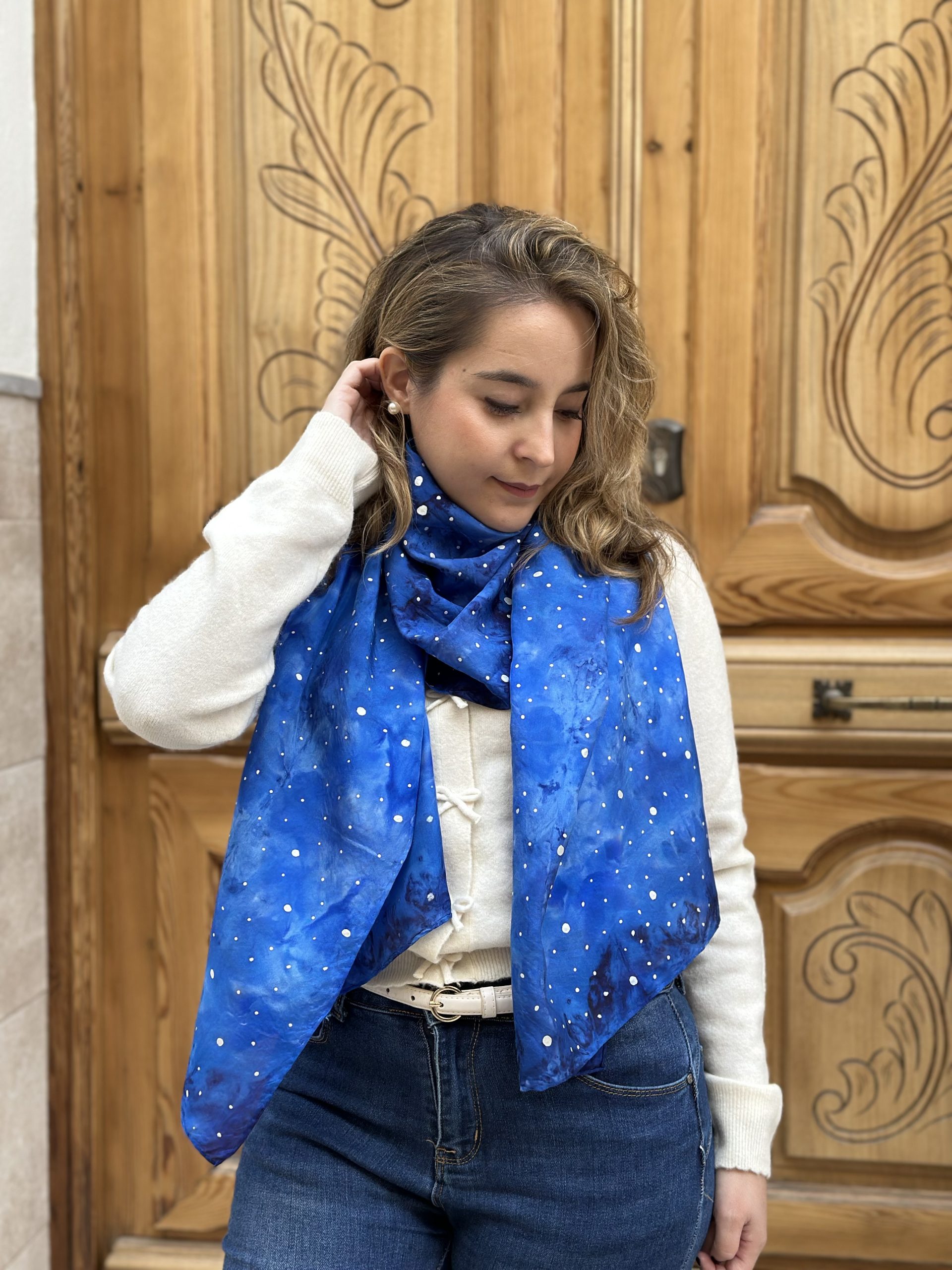 Fular de seda Galaxia