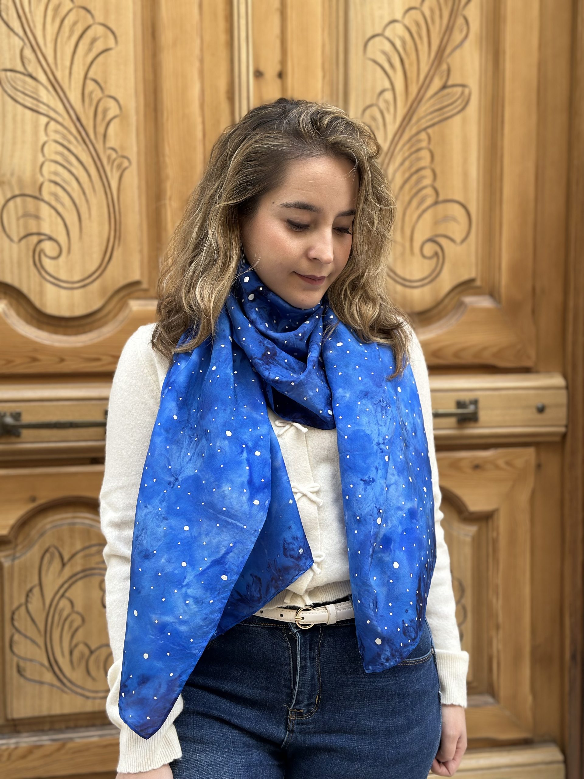 Fular de seda Galaxia