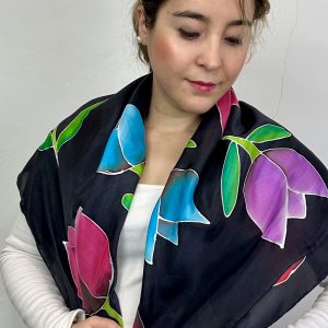 Pañuelo de Seda Tulipanes.