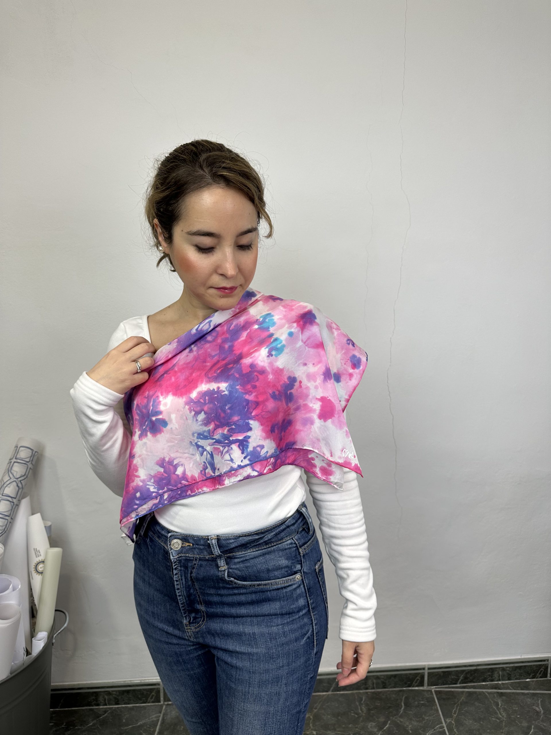 Pañuelo Abstracto rosa